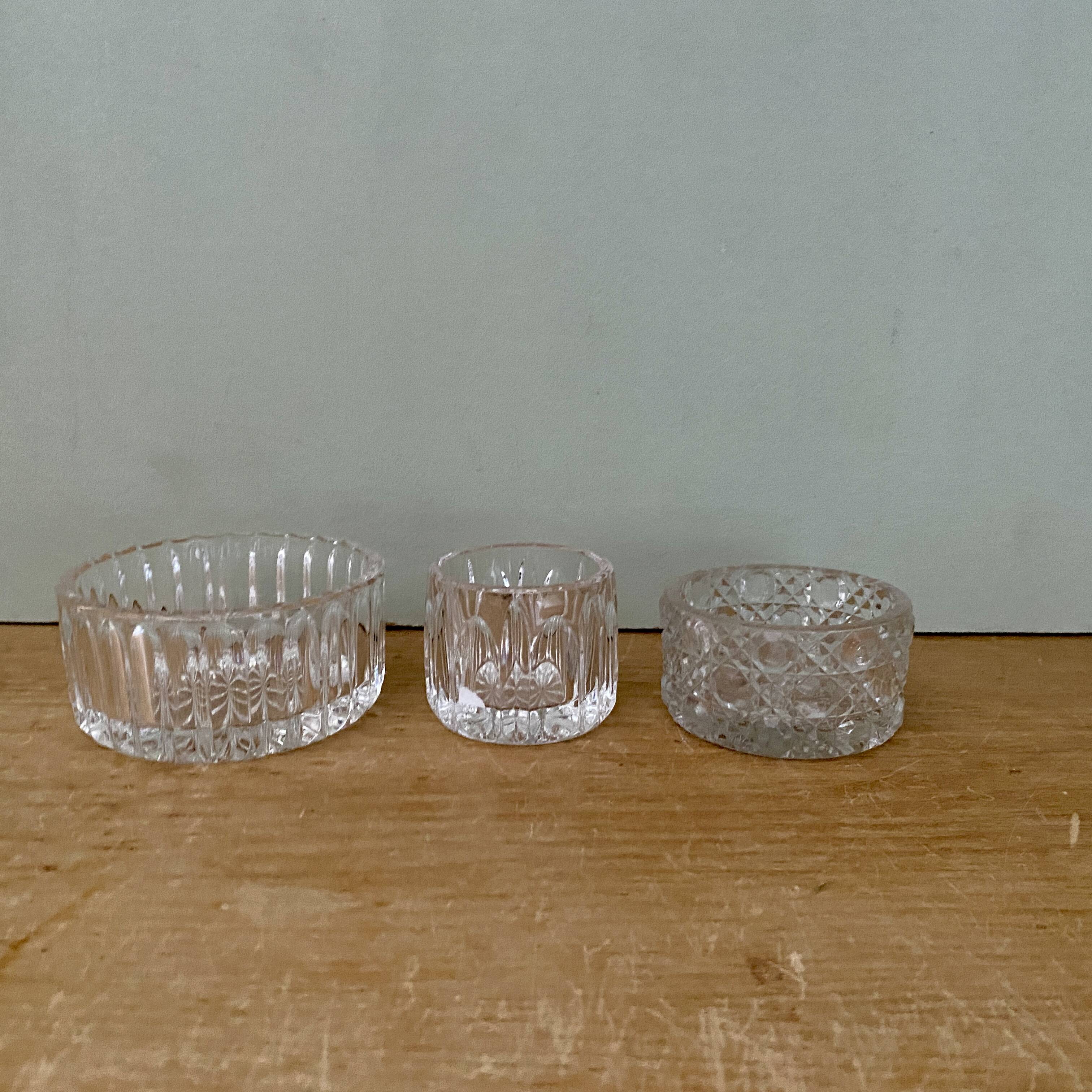 Set of 3 vintage glass ramekins