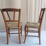Pair of old paillees chairs