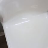 1970s Kartell Model 4875 chair by Carlo Bartoli white color, one piece