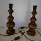 Turned wooden lamp feet