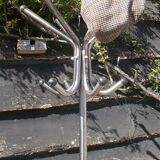 Vintage Industrial Steel Coat/Hat Stand,French,Polished Steel, Lacquered