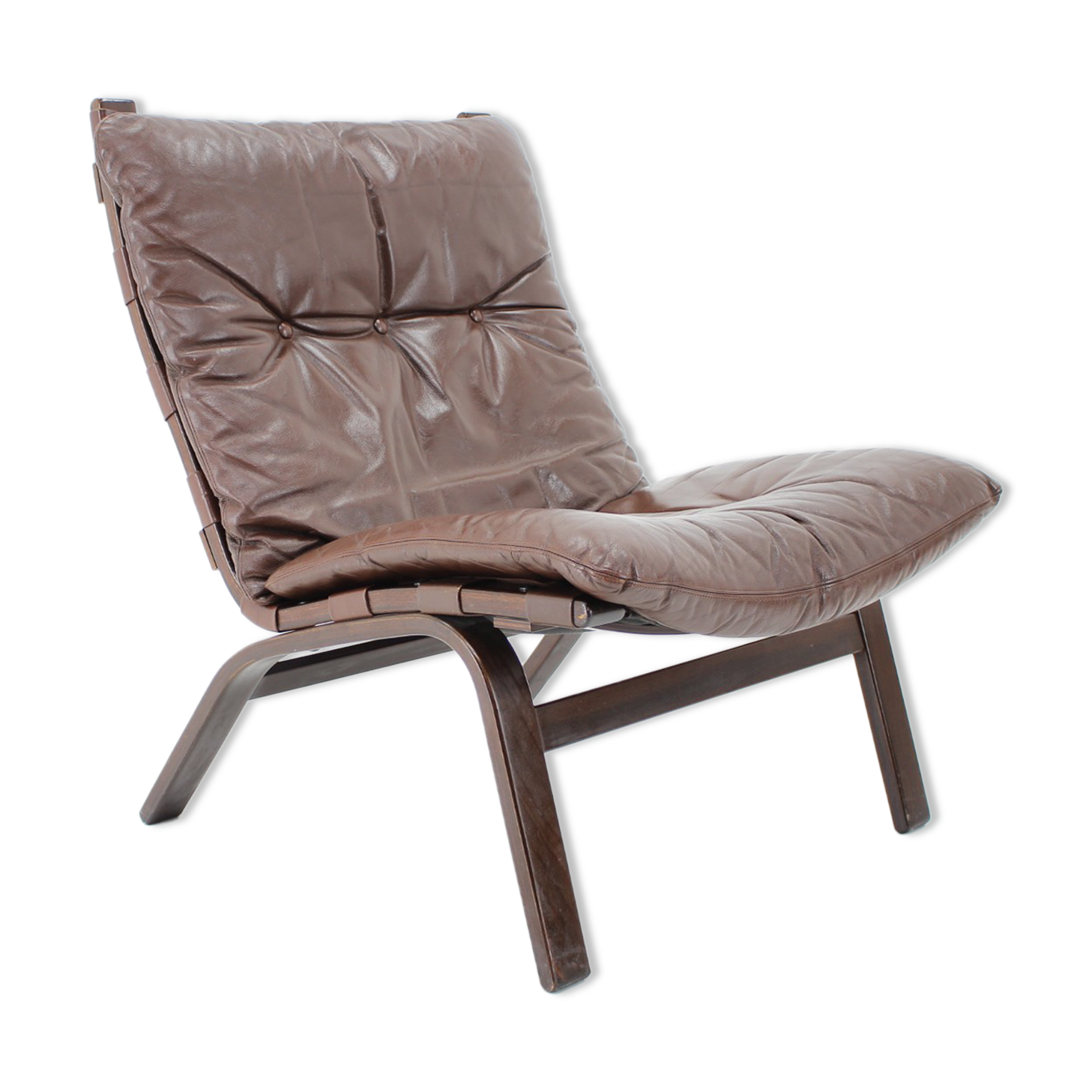 1970s Farstrup Leather Lounge Chair, Denmark