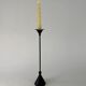 Vintage Post Modern Candle Holder In Black Metal