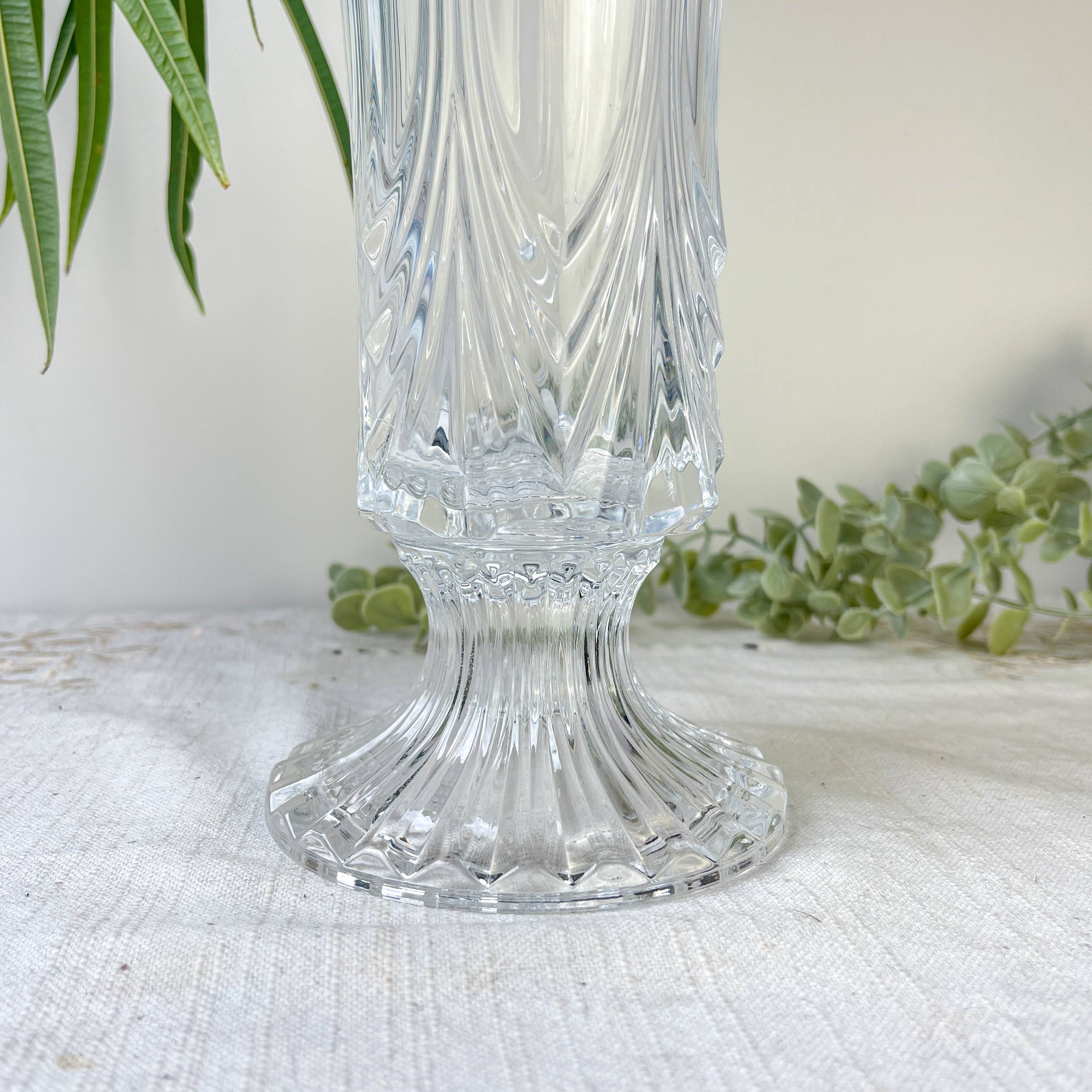Vintage Art Deco Style Crystal Vase