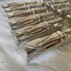 Silver bamboo knife rests from the 1980s.