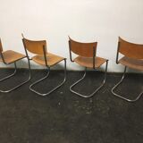 Set of 12 tubular steel chairs Mart Stam