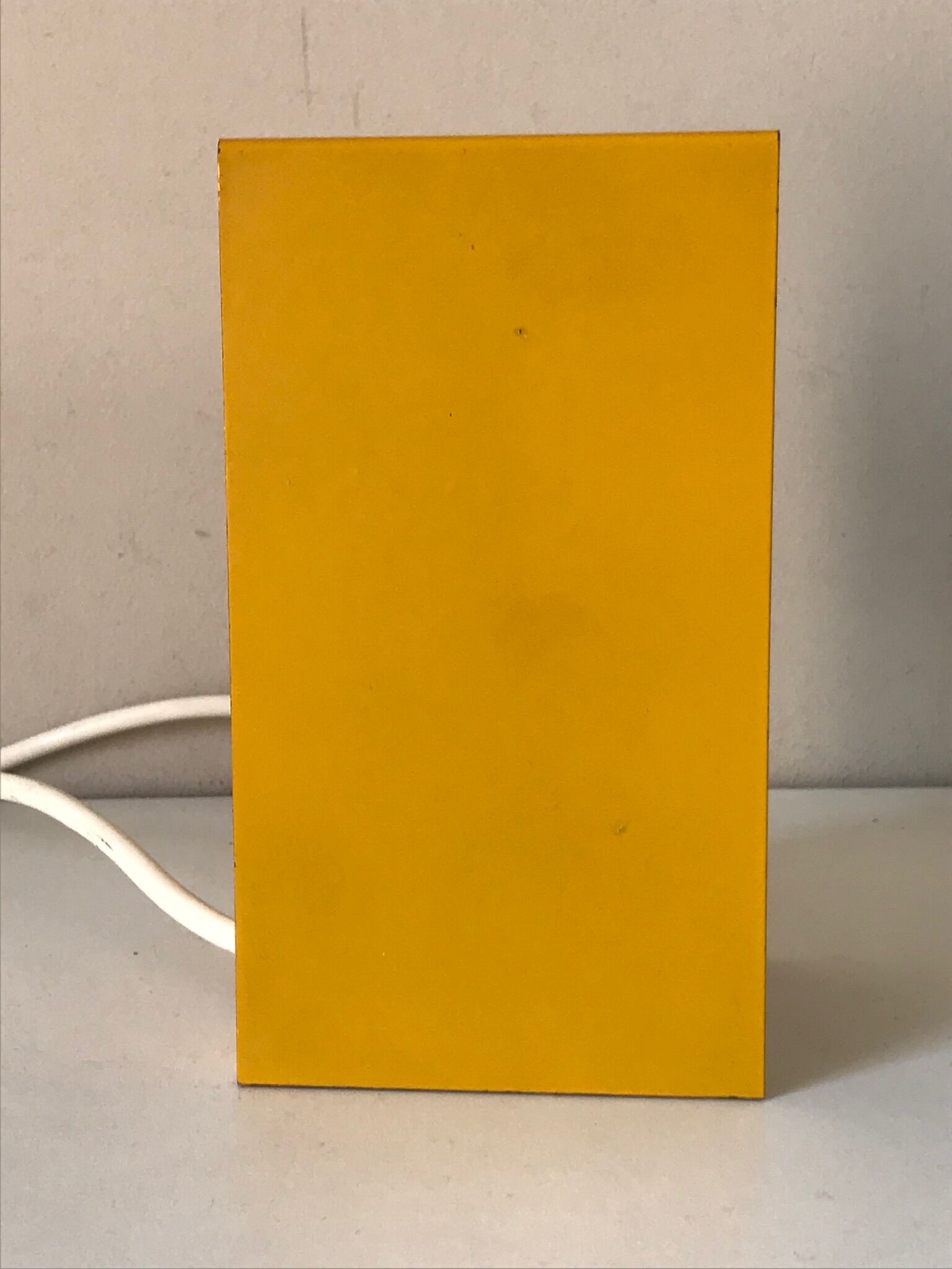 Vintage yellow metal modernist lamp or applique 60