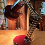 Vintage articulated table lamp red metal