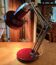 Lampe à poser articulée vintage métal rouge