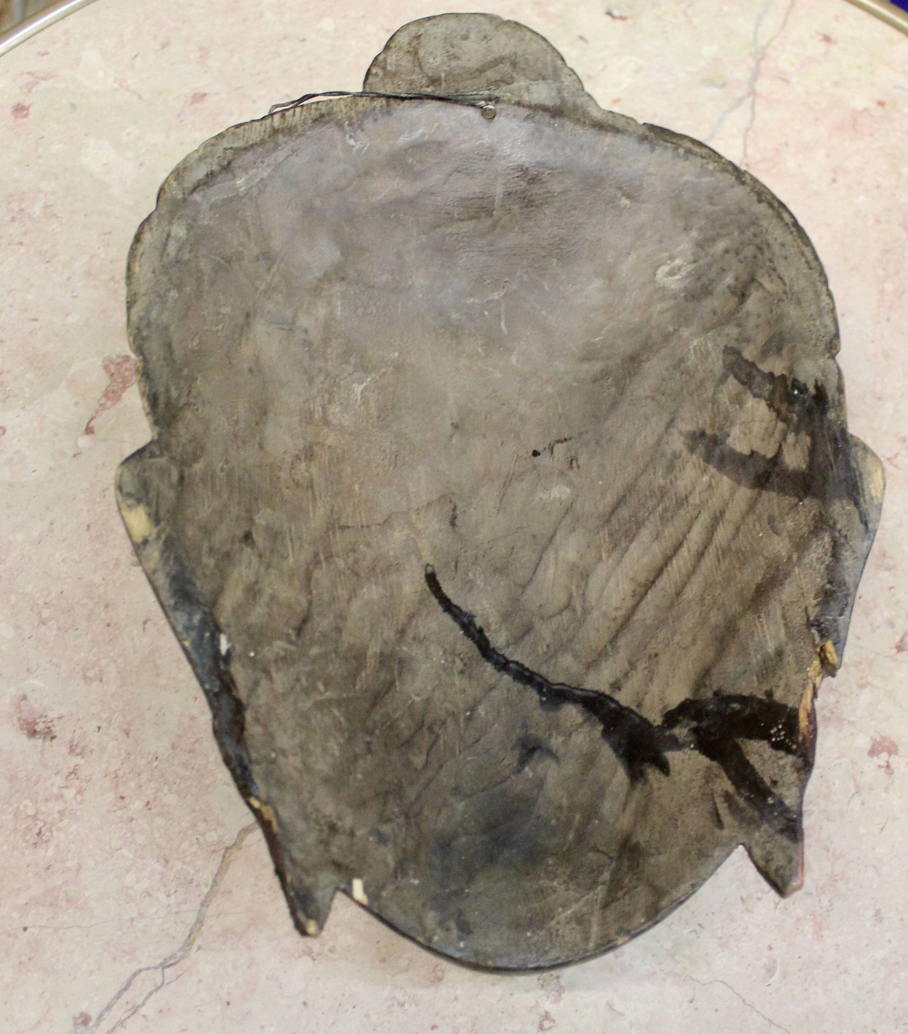 Masque de Bouddha en bois à suspendre