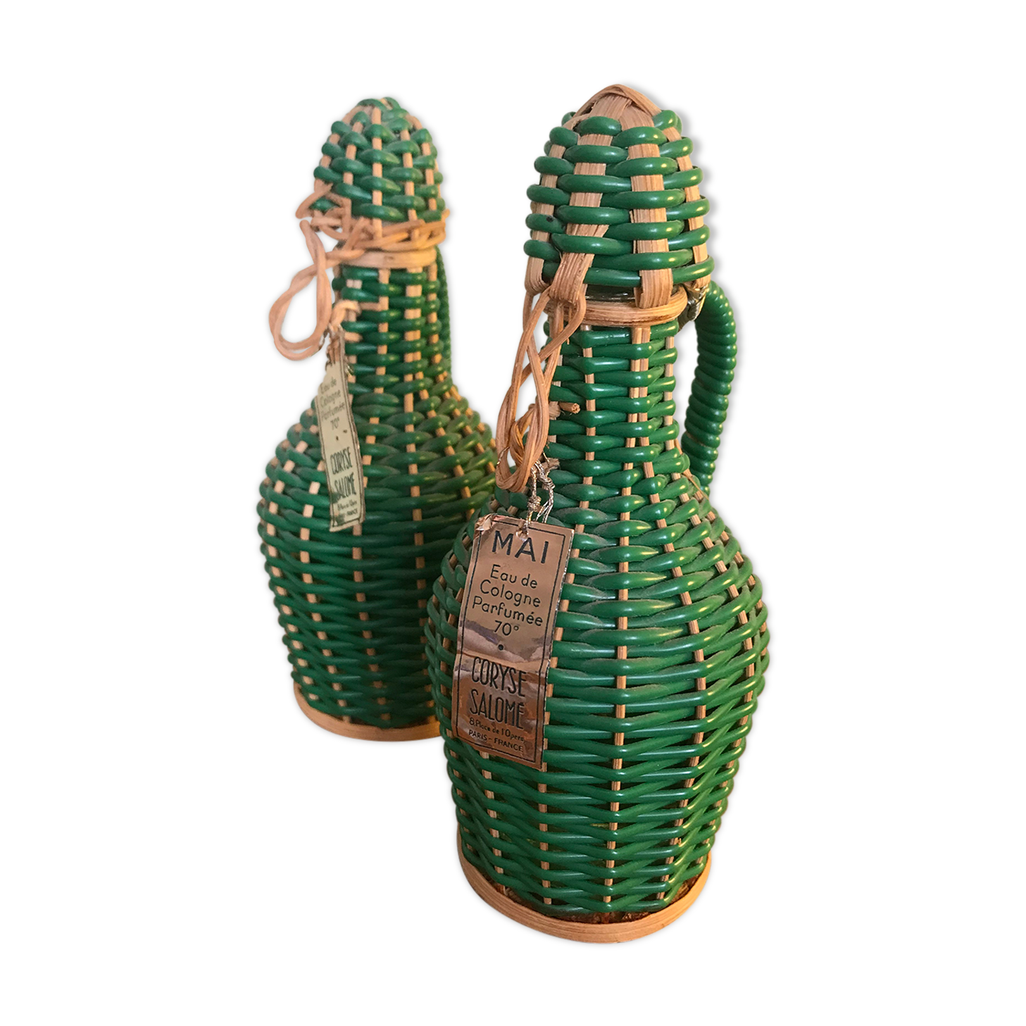 Coryse Salome perfume bottles in scoubidou