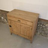 Raw wood jam cupboard / small Parisian sideboard