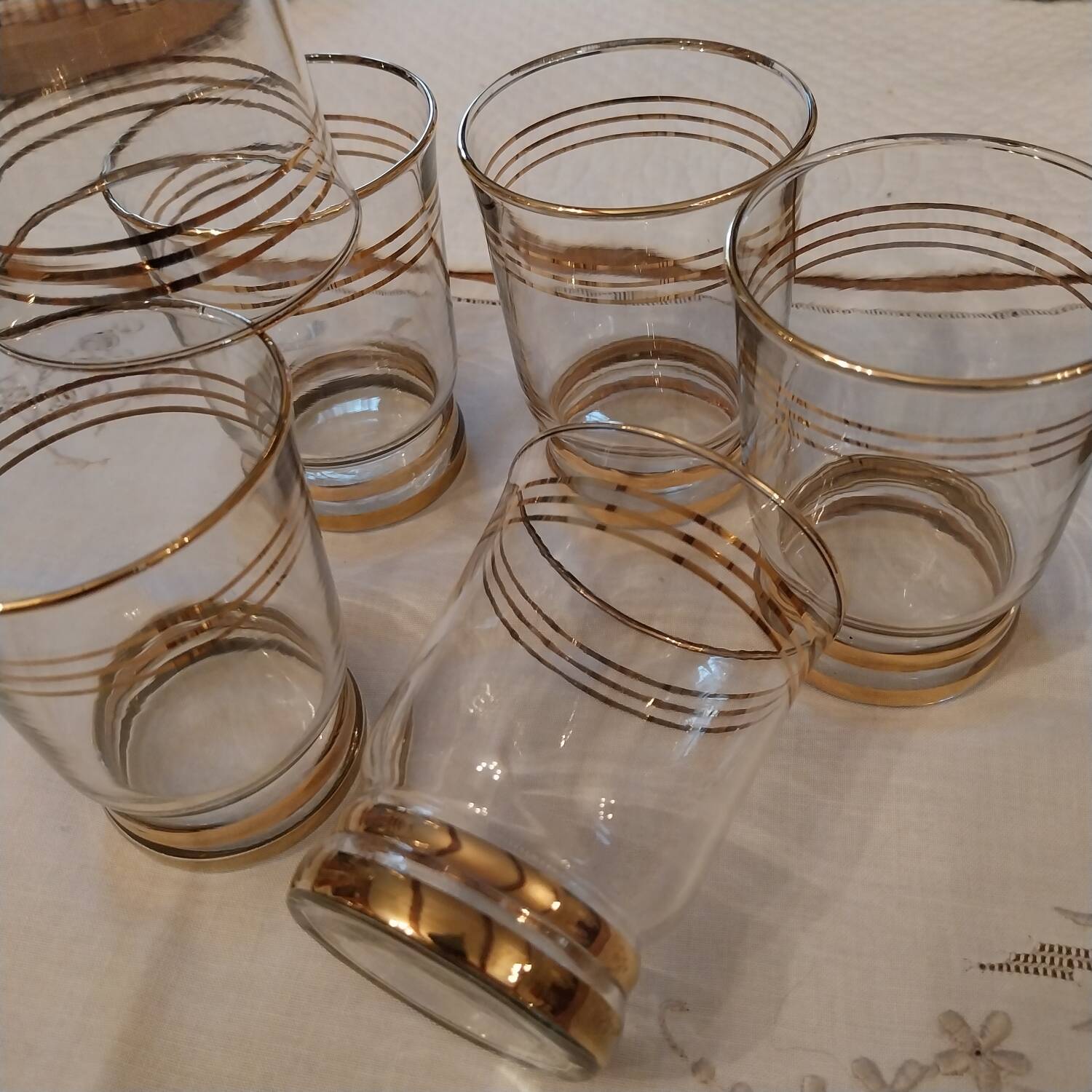 Vintage 50s glass water glasses