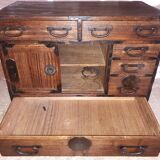 Cabinet, wooden tansu, Japan late Edo period
