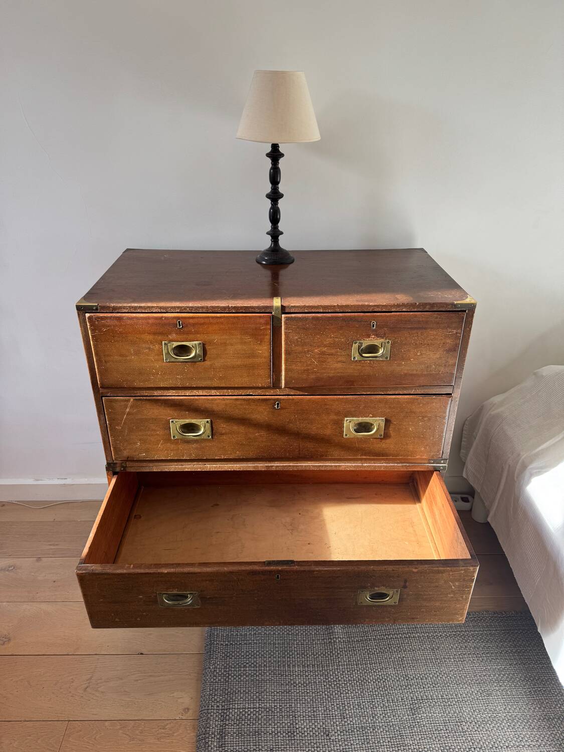 Commode bateau anglaise vintage acajou