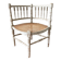 Fauteuil coin de cheminée XIXe , bois et cannage