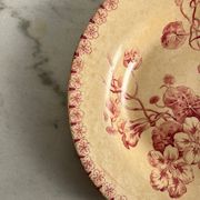 Assiette creuse terre de fer gien capusine 1862