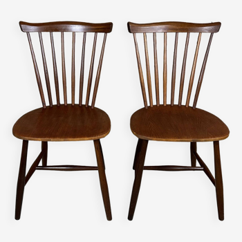 Chaises scandinaves x 2 par Yngve Ekstrom pour Pastoe 1960