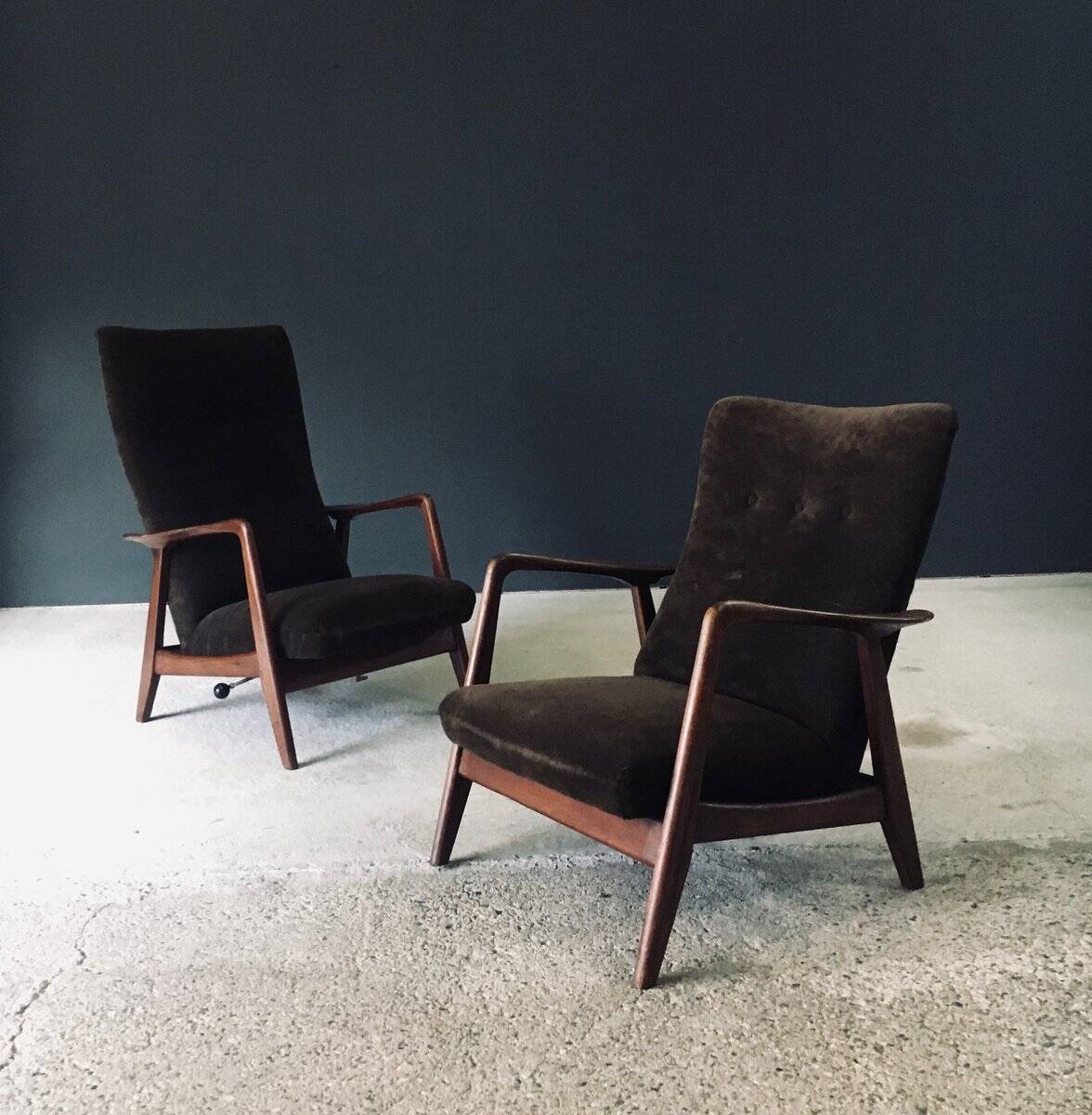 Rock Siësta Lounge Chairs by A. Relling and T. Bekken for Arnestad Bruk, Norway, 1957, Set of 2