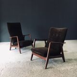 Rock Siësta Lounge Chairs by A. Relling and T. Bekken for Arnestad Bruk, Norway, 1957, Set of 2