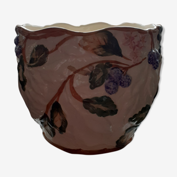 cache pot slurry fruits and flowers ceramic