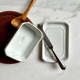 Pillivuyt white porcelain butter dish