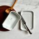 Beurrier Pillivuyt en porcelaine blanche