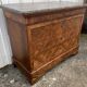 Commode Louis-Philippe en ronce de noyer, marbre Saint-Anne, milieu 19ème