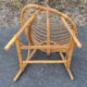 Small armchair shell bamboo and rattan, child, vintage, 60s