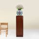 Large Art Deco console or pedestal in dark oak veneer, Belgium, 1920s