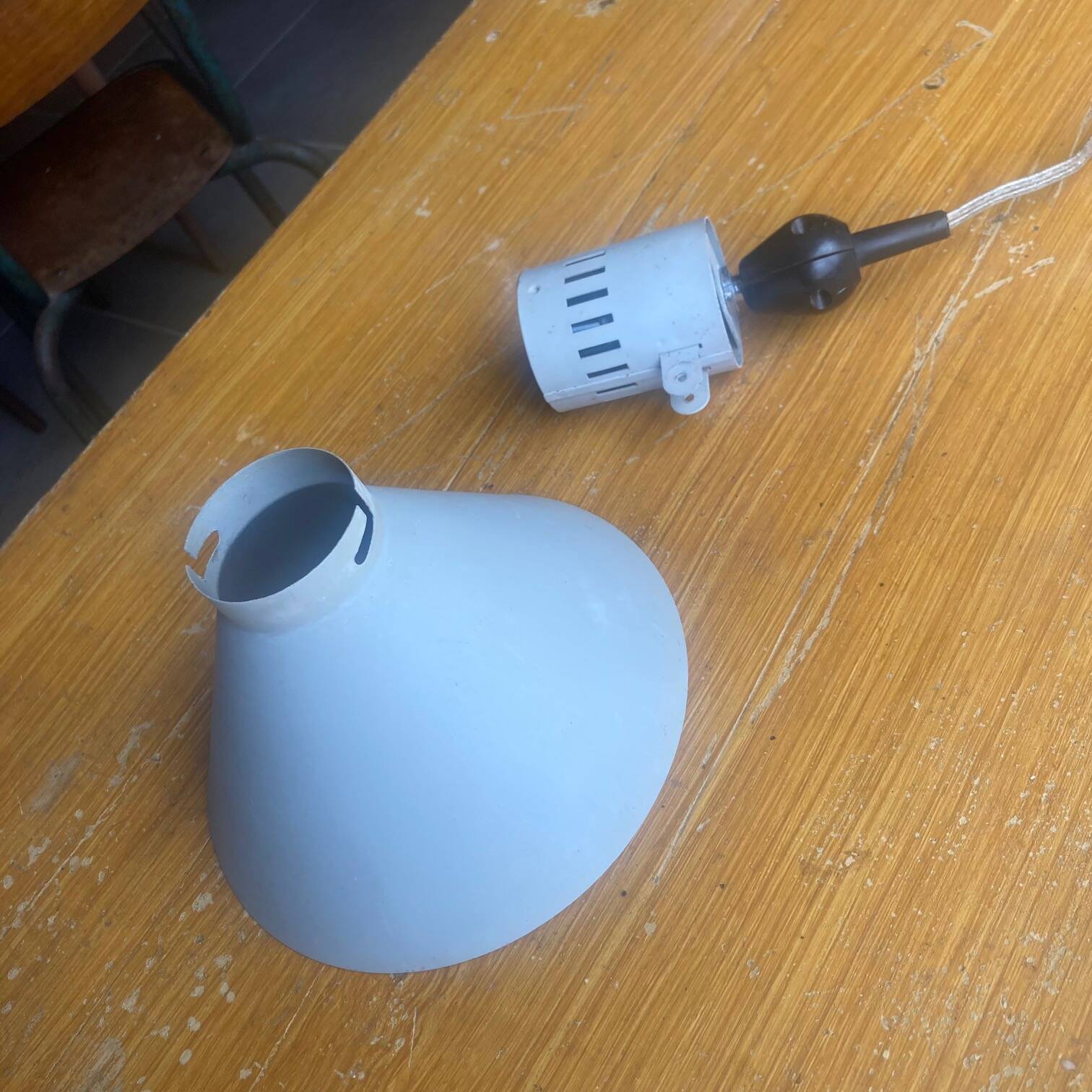 Pair of pendant lights polish design from the 70s