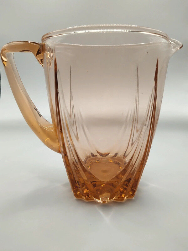 Vintage pink glass decanter
