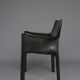 Leather 413 Cab Armchair by Mario Bellini for Cassina, 1970s