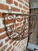 Wrought iron wall planter