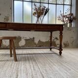 2m walnut drapery farm table