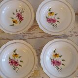 12 deep plates – Gien porcelain – Fanfare model – 1920s