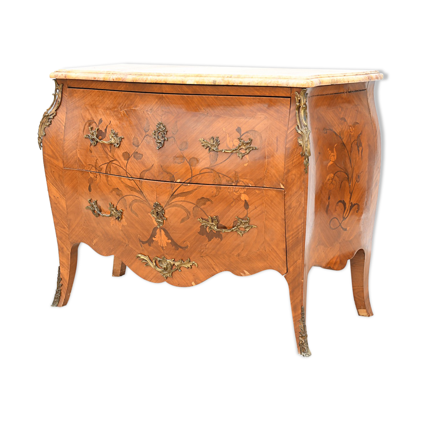 Curved chest of drawers in Louis XV style