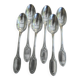 Set of 6 mocha spoons in silver metal christofle