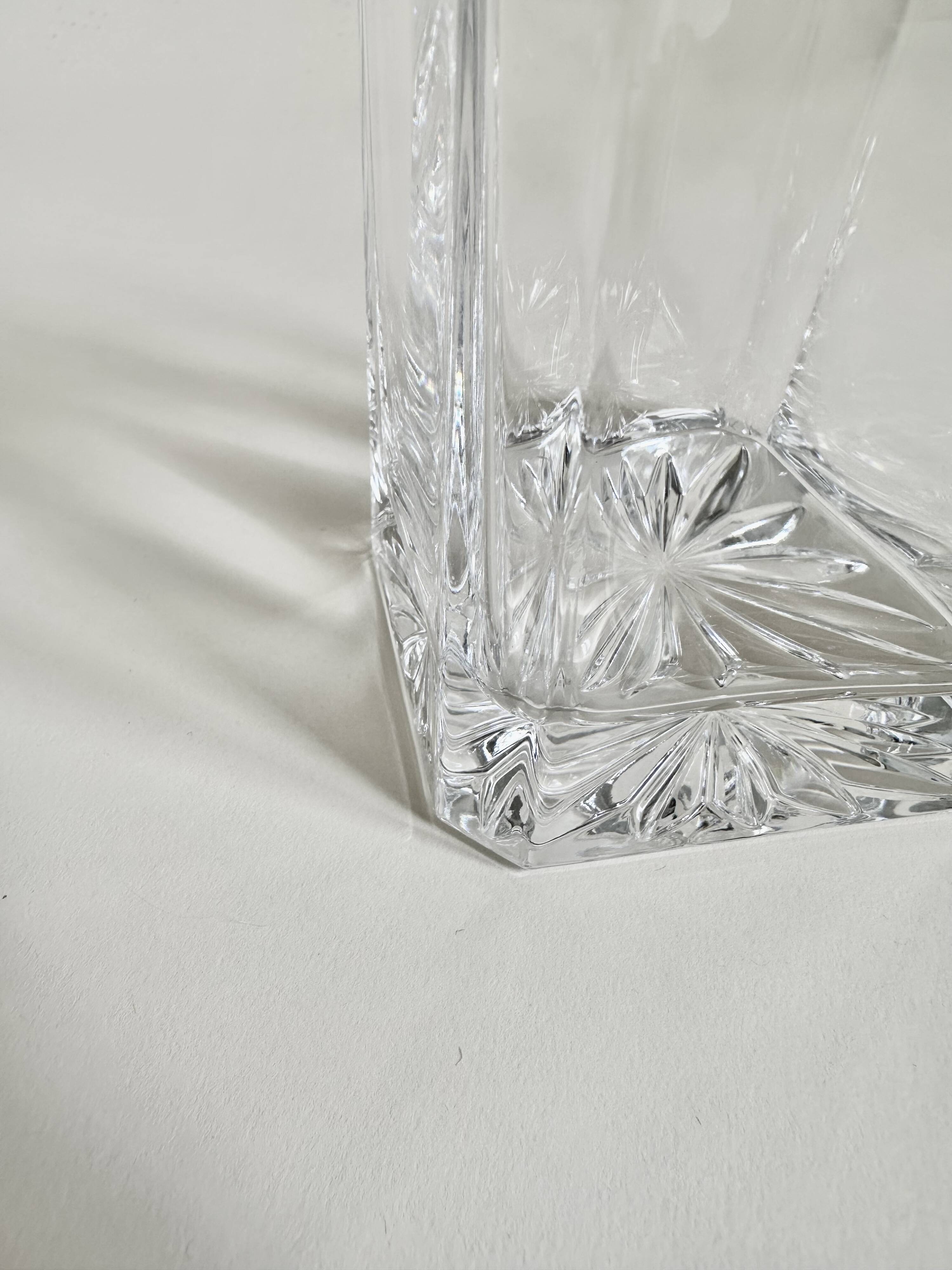 Cut crystal whisky carafe