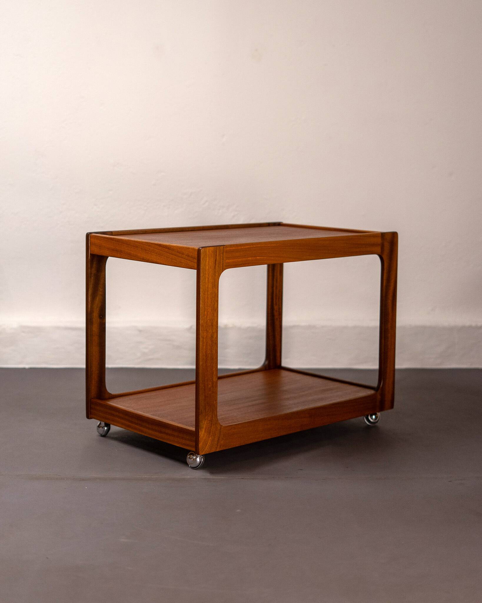 Teak trolley or side table by Opal Möbel, Germany, 1960s.