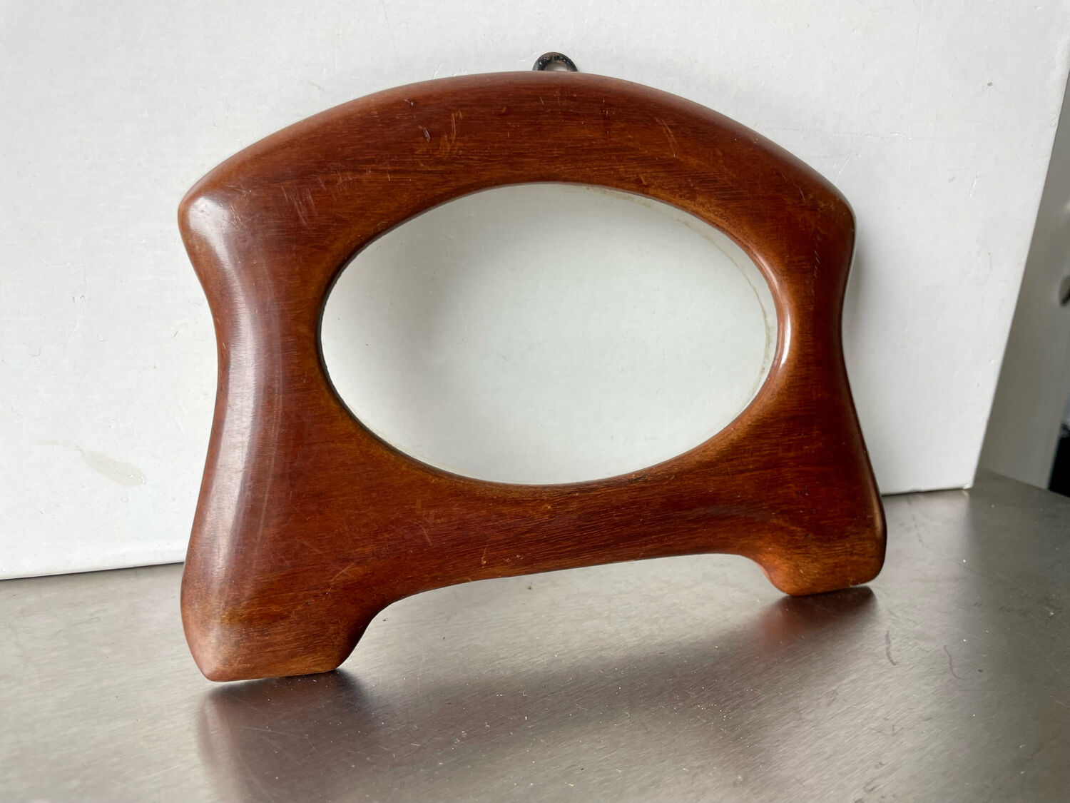 Art nouveau mahogany wooden frame measurements 18.5 cm x 15 cm  opening 12 cm x 7.5 cm