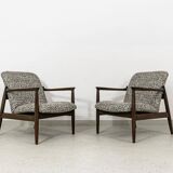 Pair of vintage armchairs GFM-64 by Edmund Homa, GFM, Poland, 1960s