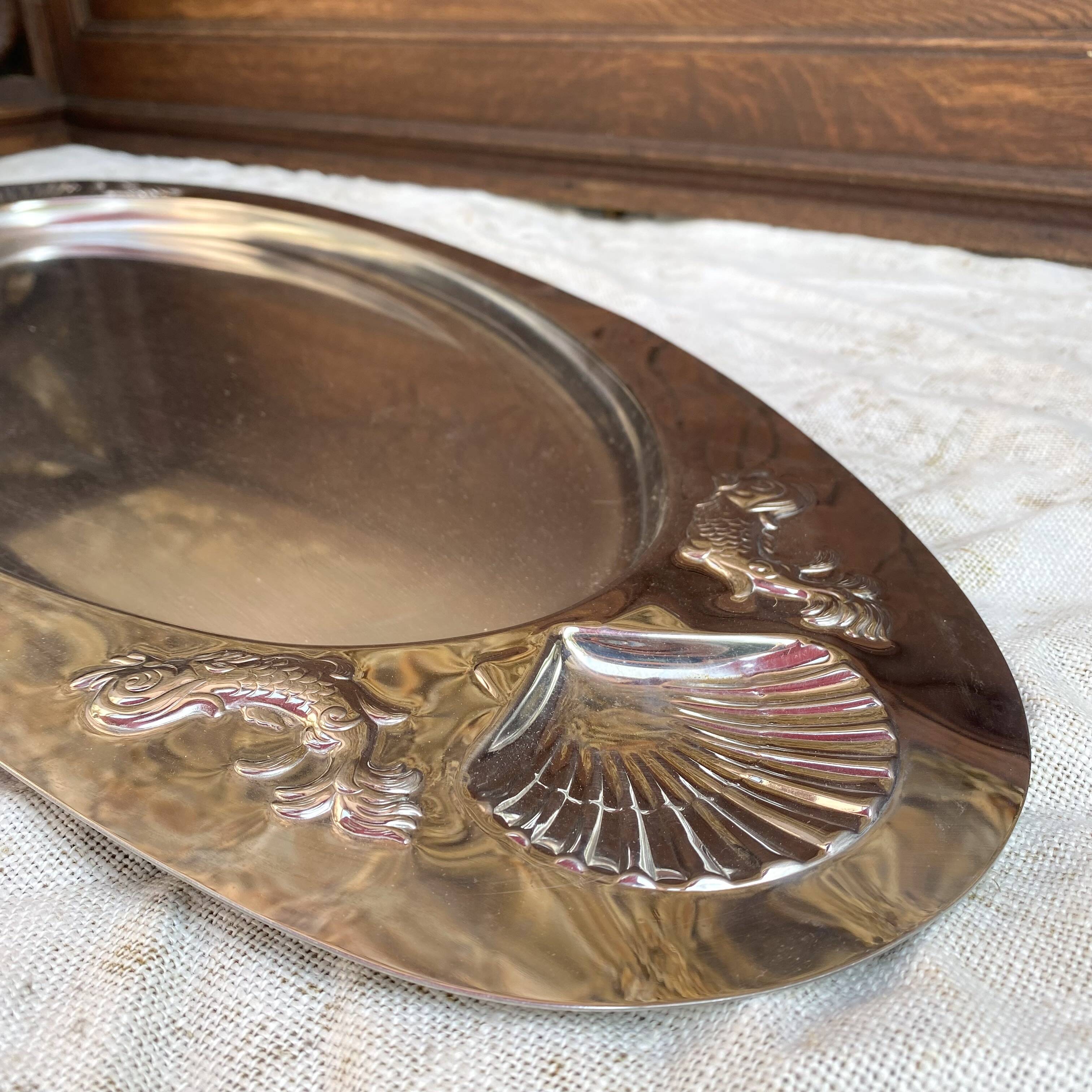 Stainless steel plate for fish and shellfish Jean Couzon