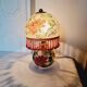 Lampe antique en opaline peinte à la main par Annick Naudy