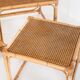 Ensemble de trois tables gigognes vintage en cannage. France, années 60