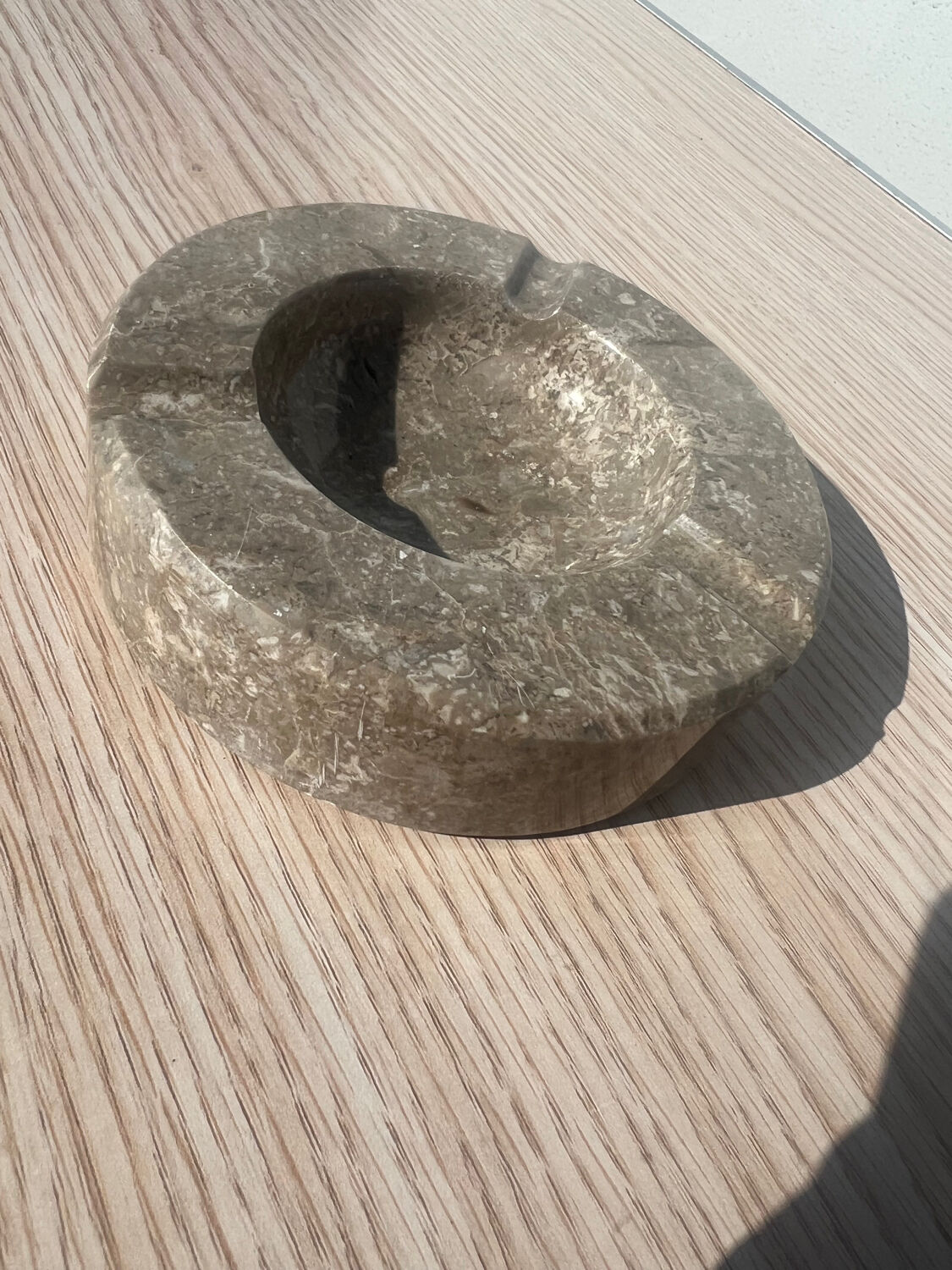 Grey marble ashtray