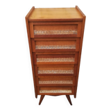 Commode haute rotin