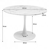 Veneto table 110cm white kare design