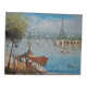 Ancien tableau Caroline Burnnet vue de Paris 1900