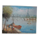 Ancien tableau Caroline Burnnet vue de Paris 1900